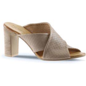 Resim BUENO Shoes Gri Deri Kadın Topuklu Terlik 01wn4303 