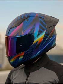 Resim LS2 Rapid 2 Optik Race Full Face Motosiklet Kaskı Yarış Spoiler Siyah Vizörlü 