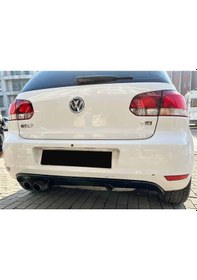 Resim Vw Golf 6 Gtı Difüzör Difizör Plastik Parlak Siyah Çıkışsız 2008 2009 2010 2011 2012 Arka-difizör-bodykit-ek 