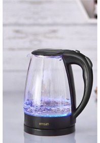 Resim Emsan Speedy 1.8 LT Cam Gövdeli Işıklı Su Isıtıcı Kettle 