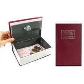 Resim Sözlük Kitap Kasa Şeklinde Gizli Kasa Metal Kumbara Kasa Bordo (536673362) 