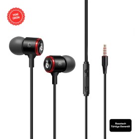 Resim Rosstech Rs-50 Pro Mikrofonlu Kablolu Kulak İçi Kulaklık + Özel Taşıma Çantası 