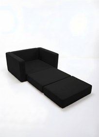 Resim LENSA HOME Çocuk Koltuğu Komple Sünger Katlanabilir Yataklı Minder Yatak (0-4 YAŞ) SOHO SİYAH 