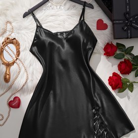 Resim Kadınlar İçin Seksi Kesik Detaylı Camisole Elbise 