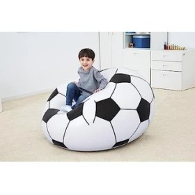 Resim Mena Rise Up In & Over Beanless Futbol Topu Koltuğu, 114 x 112 x 66 Cm, Futbol Hava Koltuğu, Siyah/beyaz 