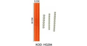 Resim Pozitif Silikon Kalıp Boncuk Zincir 3 Lü HG-294 