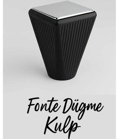 Resim Lüks Fonte Düğme Siyah-krom Mobilya,çekmece,tv Ünitesi.dolap,yatak Odası,şifonyer Kulpu Siyah-krom 