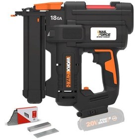 Resim Worx WX844.9 20V 16-40 MM Profesyonel Şarjlı Zımba Makinesi + 2700 Adet Yedek Zımba 