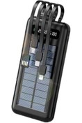 Resim STOREMAX htcx Acl 10000 mAh Powerbank Göstergeli Powerbank Solar Fenerli Güneş Enerjili Type C - Lightning 