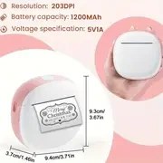 Resim Kablosuz Mini Cep Yazıcısı - Taşınabilir, Kablosuz, Mürekkepsiz Baskı iPhone, iPad, Android, DIY için - 1 Rulo Sticker Kağıdı Dahil, Fotoğraflar, Metin ve Ev Küçük Etiketler için İdeal - USB Şarj Edilebilir, Taşınabilir Bağlantı, Mürekkep Tipi: Mürekkepsiz, Baskı Teknolojisi: Kablosuz, Yazıcı Sahne: DIY, Genel Amaç: DIY, Kablosuz Teknoloji: Kablosuz 