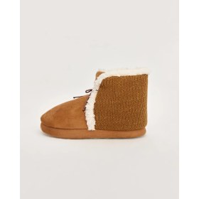 Resim TOER - Bağlama Detaylı Krem Kadın Panduf 