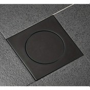 Resim Chuangyinshop Siyah Paslanmaz Çelik Koku Önleyici Kare Duş Tahliyesi 3.94x3.94inç Mat 