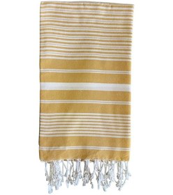 Resim Mulberry Maryon Peştemal %100 Pamuk Banyo Havlusu Hardal Sarı 