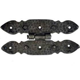 Resim Skygo Antika Tarz Dekoratif Pirinç Düğmeli Menteşe - 142x69 mm, Oksit 