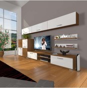 Resim Decoraktiv Eko 8 Mdf Dvd Tv Ünitesi Tv Sehpası - Ceviz - Beyaz 