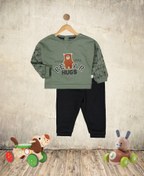 Resim AYICIK NAKIŞLI ERKEK BEBEK EŞOFMAN TAKIMI 