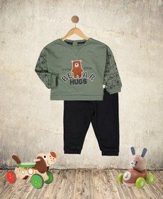 Resim AYICIK NAKIŞLI ERKEK BEBEK EŞOFMAN TAKIMI 