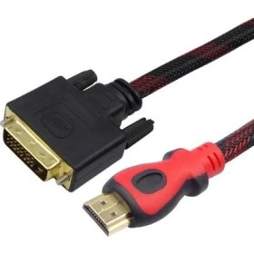 Resim Hadron HD4115 Örgülü Çift Taraflı (24+1 Pin) Dvı-I To HDMI Kablo - 1.8m 