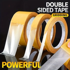 Resim 1 Rulo Ekstra Güçlü Fileli Çift Taraflı Duct Tape - Hava Koşullarına Dayanıklı, Halı Kenarları, Sahne, Düğünler, Ev Dekorasyonu için Hızlı & Dikişsiz Kurulum - Fiberglas Malzemeli Çok Yönlü Montaj Çözümü, Etkinlik Dekorasyon Temelleri|Dikişsiz Entegrasyon|Dayanıklı Fiberglas Bant 