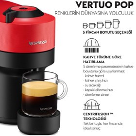 Resim Nespresso Vertuo Pop Kahve Makinesi,Kırmızı 