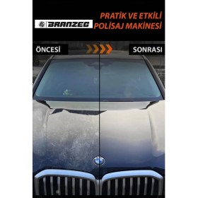 Resim Branzeg Polisaj Pasta Cila Makinası 1400W Metal Sanzuman 3 Başlık Hediyeli 