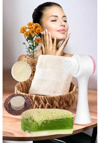 Resim 5'li Set Cilt Yüz Masaj Kırışıklık Beyazlatıcı Bakım Seti Temizleme Peeling Gerdirme Ruşur Taşı 