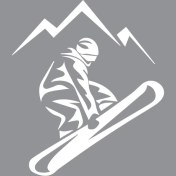 Resim Reysa Tasarım Ski Kayakçı Dağ Beyaz 17X10 cm 