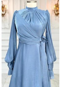 Resim Amine Hüma Efruz Abiye Elbise İndigo İndigo 