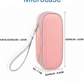 Resim Microcase Şarjlı Diş Fırçaları İçin Askılıklı Seyahat Saklama Çantası Koruma Kabı Kutusu Pembe Al5571 