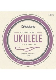 Resim D'addario Ej87C Concert Ukulele Takım Tel 