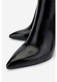 Resim Valmenti Kadın Hakiki Deri Siyah Rugan Topuklu Bot 820 395 Bn Bot Sk24-25 Syh Krsk Rgn Siyah Rugan 