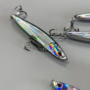 Resim 20g Uzun Atış Kalem Balıkçılık Yem - Çok Renkli Metalik Minnow, Üçlu saç tokası ile, Dayanıklı ABS Plastik, Bass, Walleye, Crappie için - Gerçekçi Yüzme Eylemi, Yüksek Görünürlük Tasarımı, Balıkçılık Yemleri 