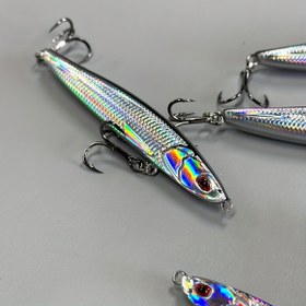 Resim 20g Uzun Atış Kalem Balıkçılık Yem - Çok Renkli Metalik Minnow, Üçlu saç tokası ile, Dayanıklı ABS Plastik, Bass, Walleye, Crappie için - Gerçekçi Yüzme Eylemi, Yüksek Görünürlük Tasarımı, Balıkçılık Yemleri 