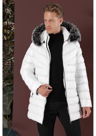 Resim Efor Ka 076 Slim Fit Beyaz Spor Kaban Beyaz 