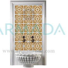 Resim Armada Çini 60X100 CM Sp 101 Sarı Serigraf Türk Hamamı Pano 