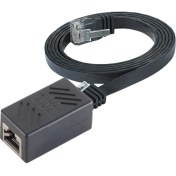 Resim IRENIS CAT6 Uzatma Seti, Yassı Ethernet Kablo ve Ekleyici, Siyah, 3 metre 