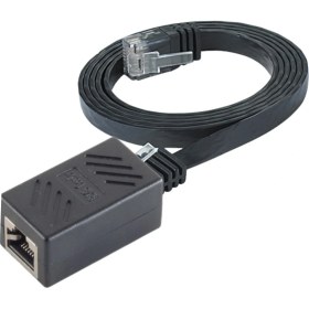Resim IRENIS CAT6 Uzatma Seti, Yassı Ethernet Kablo ve Ekleyici, Siyah, 3 metre 