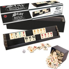 Resim NessiWorld 1010679 Star Siyah Inci Okey Takımı 