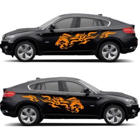 Resim Melek Pazarı Tribal Aslan Oto STICKER-S1380 