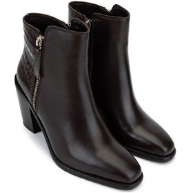 Resim Tamer Tanca Kadın Hakiki Deri Kahverengi Klasik Bot 33 9515 Bn Bot Sk25-26 Kahve Derı/kroko Kahve 