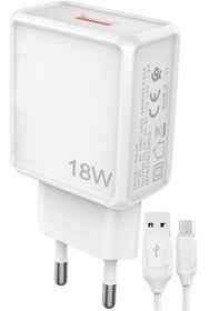 Resim Zipax Asus Zenfone 2 3 4 5 6 Go Uyumlu Şarj Aleti Micro USB 18W 3.0A Hızlı Şarj 