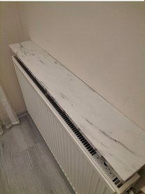 Resim 100 Cm Petek Raf Beyaz Mermer 