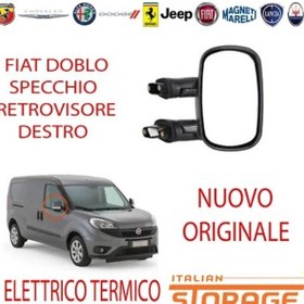 Resim Fiat Doblo Dış Ayna Elektrikli Isıtmalı Sinyalli 6 Pın Tek Cam Astarlı Sağ 2010- Oem No: 735325166 