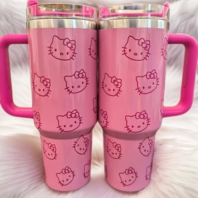 Resim Sanrio 1 Adet Büyük Kapasiteli Kırmızı Hello Kitty Termos Bardak - 40oz Paslanmaz Çelik, Yaz ve Kış İçecekleri için Mükemmel, Seyahat Aksesuarı, İdeal Noel, Cadılar Bayramı ve Doğum Günü Hediyesi 