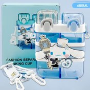 Resim Sanrio Kuromi 22.99oz Hafif BPA'sız Plastik Su Şişesi Omuz Askısı & Çift İçme Ağzı - Sevimli Karikatür Tasarımı, Bölümlü, Sadece Elde Yıkama, Seyahat, Spor, Açık Hava Partileri ve Doğum Günü Hediyeleri için Mükemmel, Sevimli Su Şişesi, Spor Hidrasyon Ekipmanı, Oyuncak Karakter Tasarımı, Kolay Tutuşlu Ağızlar 