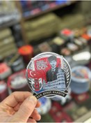 Resim KOMANDO PAZARI TÜRKLERİN BABASI ATATÜRK İŞLEMELİ PATCH 3 BOYUTLU LAZER KESİM ARKASI CIRTLI PATCH 