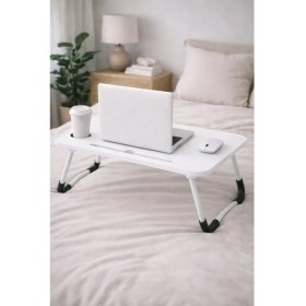 Resim Hodbehod Yatak Koltuk Masa Üstü Keyif Laptop Kahvaltı Sehpası Beyaz 