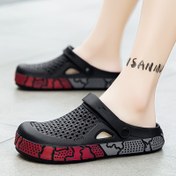 Resim Erkek ve Kadın Renkli EVA Slip-On Kumanda Terliklerle Delikli Tasarım 