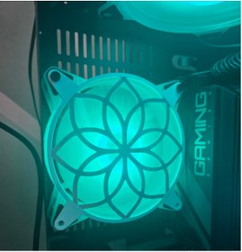 Resim Gonulella Sakura 120x120 Mm Beyaz Çerçeveli Oyun Pc Aksesuarı, Masaüstü Bilgisayar Fan Kapağı 