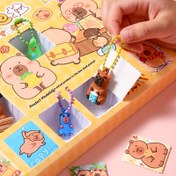 Resim 40 Adet Kapibara Anahtarlık Seti - Sevimli Karikatür Hayvan PVC Pandantifleri Bölünmüş Halka Kapatma ile, Düz Renk, DIY El Sanatları ve Hediyeler için İdeal, Gençler ve Yetişkinler için Mükemmel 